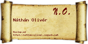 Náthán Olivér névjegykártya