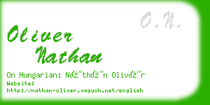 oliver nathan business card